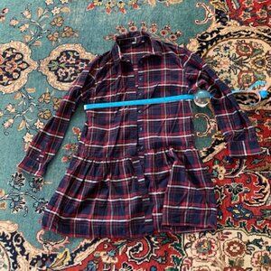 Uniqlo long sleeve flannel shirt dress